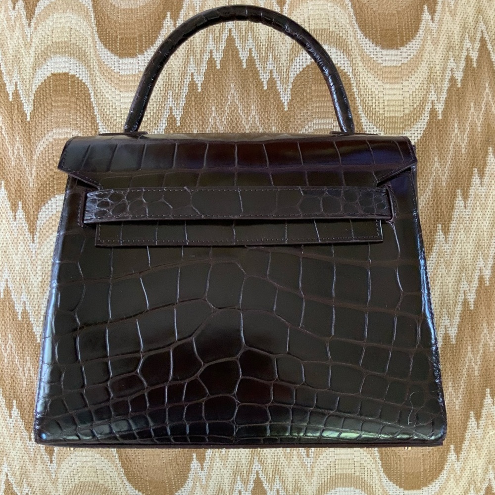 Maxi tote black alligator
